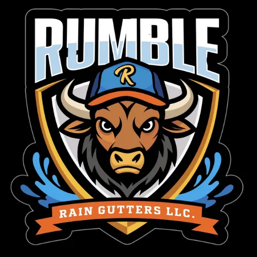 Business logo for Rumble Rain Gutters